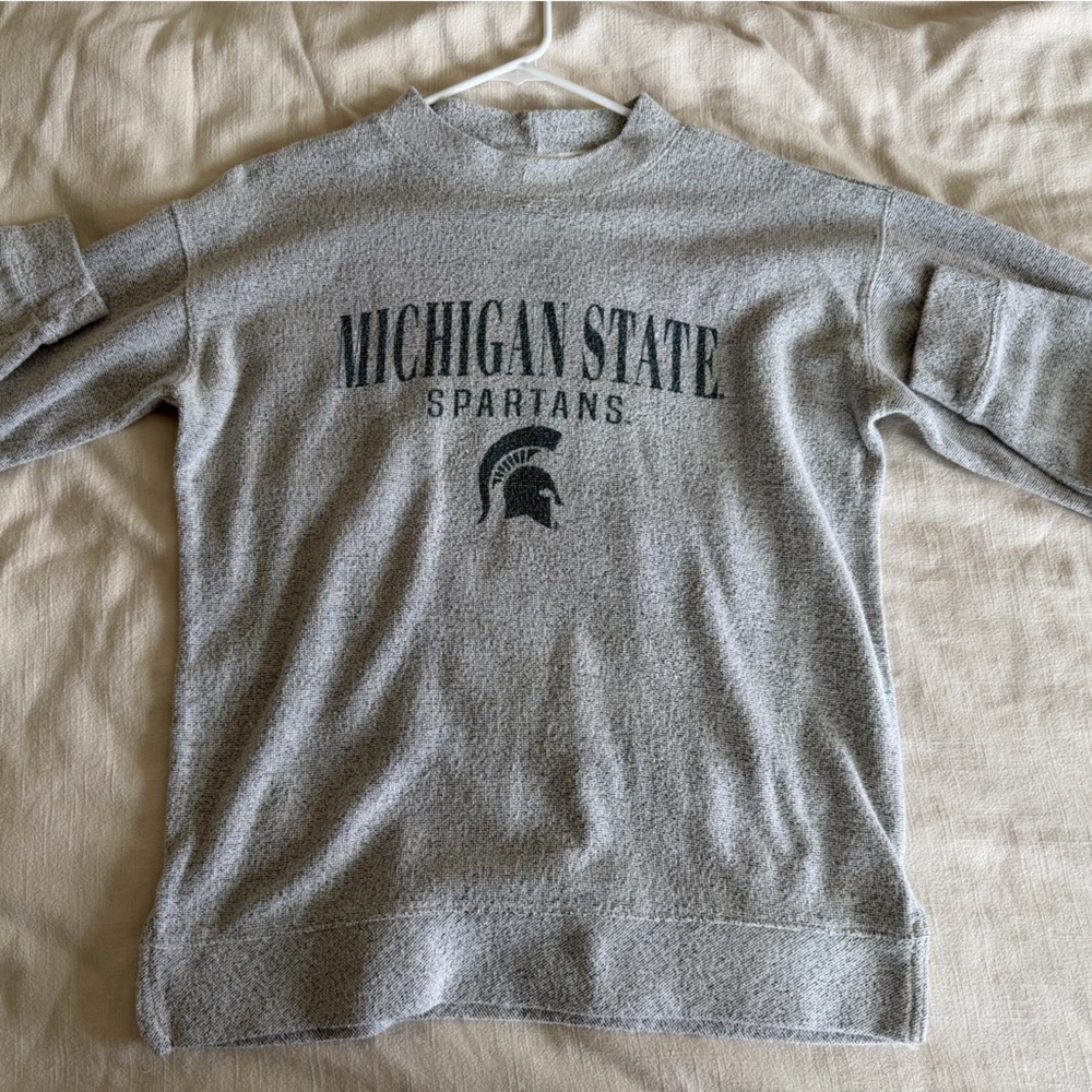 Gray Michigan State Spartans Sweatshirt